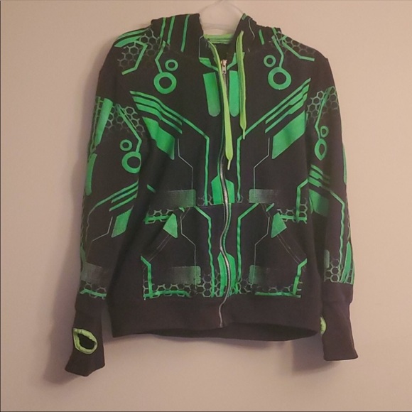 🍂Esquizo Neon Green and Black hoodie - Picture 7 of 7